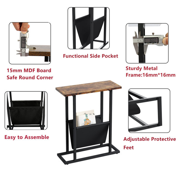 Borough Wharf Holifield Side Table with Storage & Reviews Wayfair.co.uk